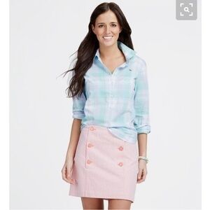 NWOT ▶️ Vineyard Vines ◀️ Pink Seersucker Mini Skirt. Size 6